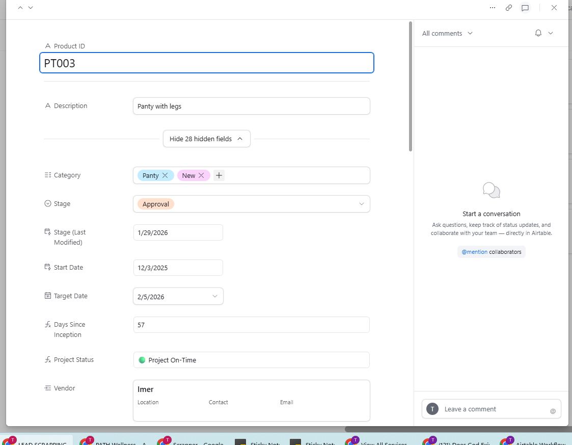 Airtable custom data collection form
